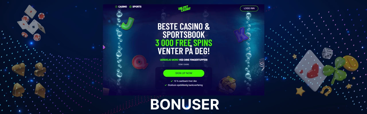 Unlimit casino bonuser