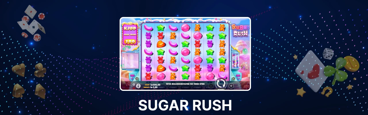 Spille spilleautomaten sugar rush