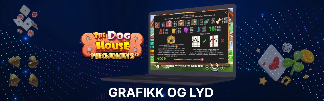 Grafikk og lyd i dog house megaways