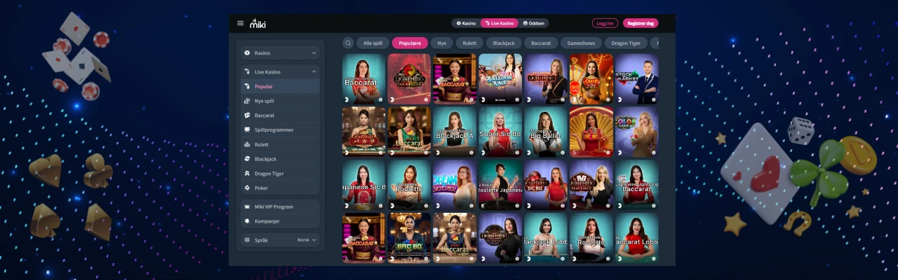 Miki live casino